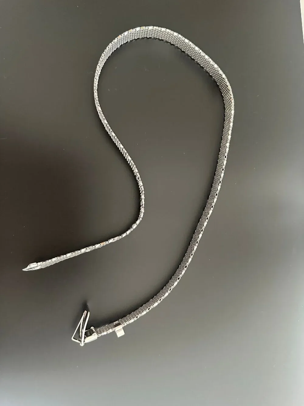 Vintage Whiting & Davis Silver Mesh Belt Disco Glam XS 24-28.5